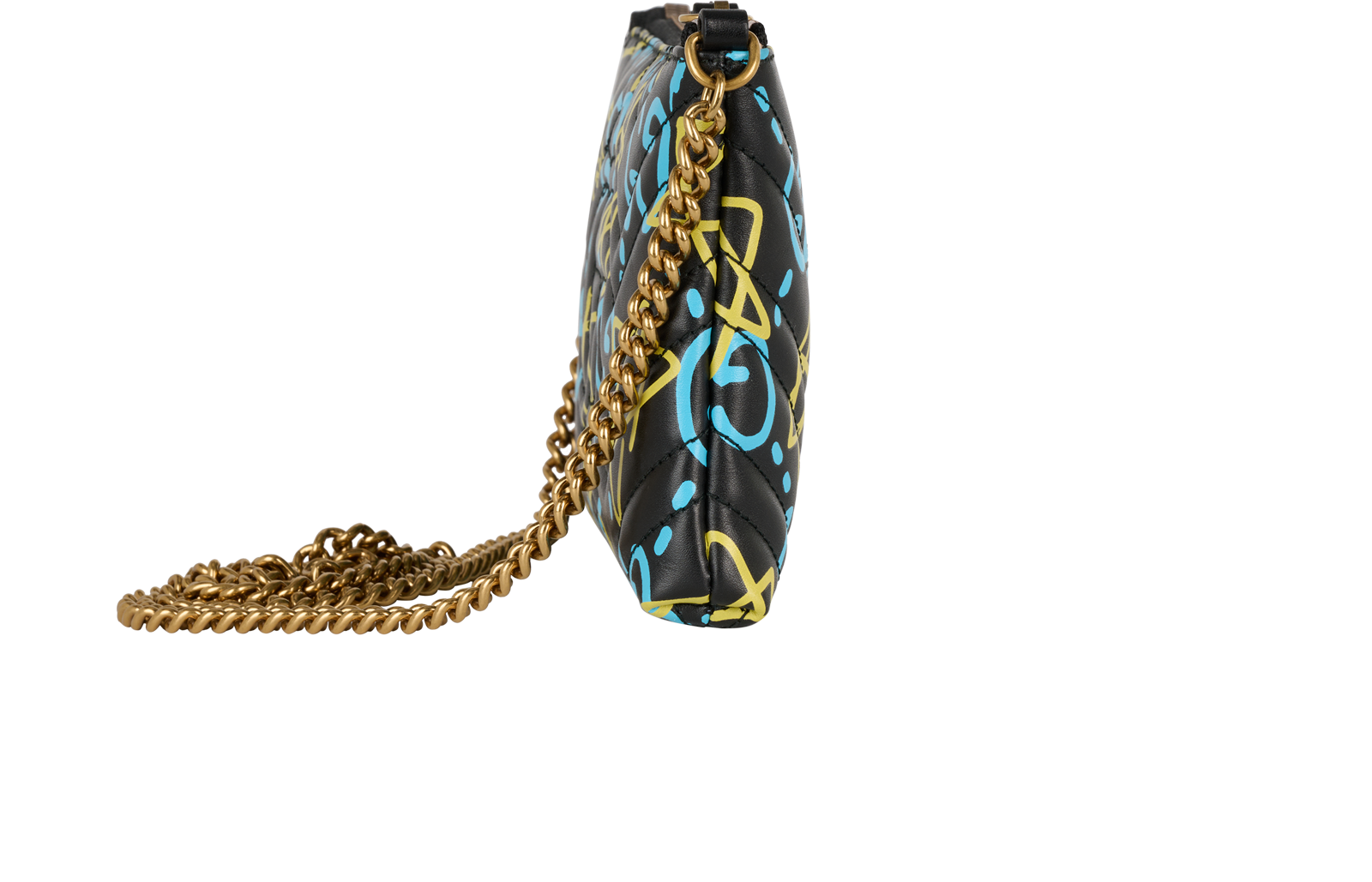 Ghost Mini Crossbody, &pound;495, Handbags, Black, Leather, Side view